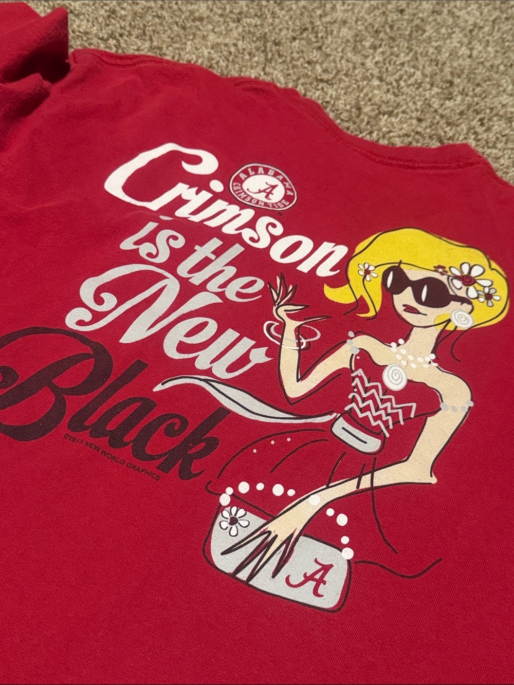 Alabama Crimson Tide “Crimson is the New Black” tee (L) - EUC!